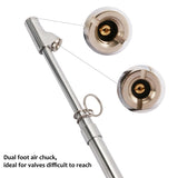 MEASUREMAN Heavy Duty Dual Head Truck Tire Gauge, Solid Brass Body, Aluminum Slide, with Hook, Range 10-150psi  5pieces