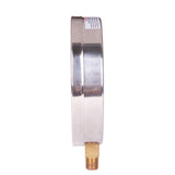 Measureman 304 Stainless Steel Case,  Lead Free Contractor Pressure Gauge, 0-100Psi, 4-1/2" Dial Size, +/-1% Accuracy, 1/4" NPT Lower Mount