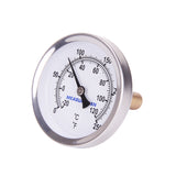 MEASUREMAN Hot Water Bi-Metal Thermometer, 2-1/2" Dial, 1-3/4" Lead Free Brass Stem, Range 0-250 deg F/-20-120 deg C, 2% Accuracy, Adjustable, 1/2" NPT Back Mount