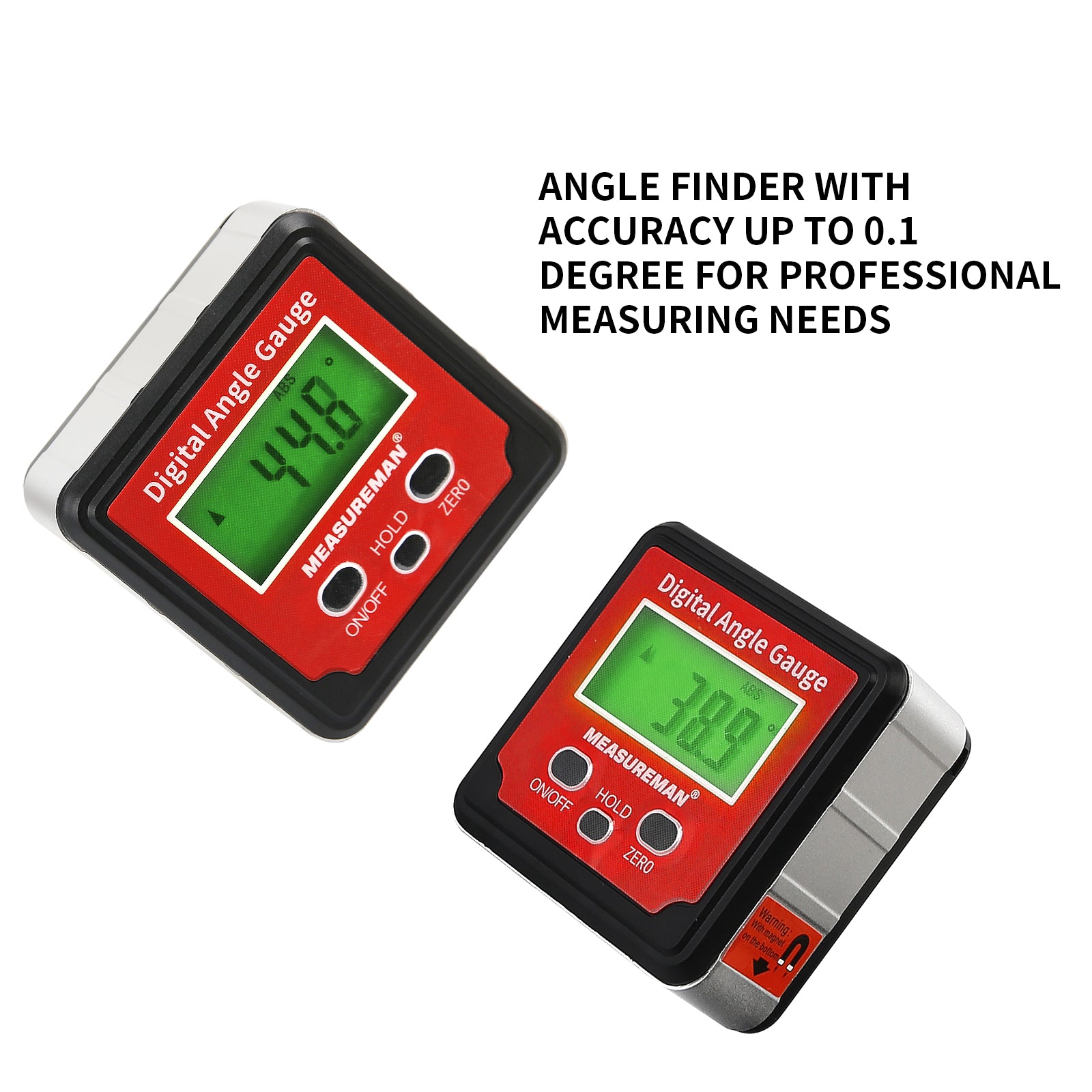 MEASUREMAN Digital Level Protractor Inclinometer Magnetic Level