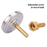 MEASUREMAN Hot Water Bi-Metal Thermometer, 2-1/2" Dial, 1-3/4" Lead Free Brass Stem, Range 0-250 deg F/-20-120 deg C, 2% Accuracy, Adjustable, 1/2" NPT Back Mount