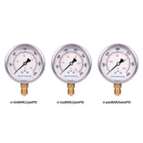 MEASUREMAN Portable Excavator Hydraulic Pressure Test Coupling Kit, Including 6 Test Couplings, 3 Pressure Gauges, 2 Test Hoses for Excavator Construction Machinery