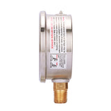Measureman Vacuum Gauge, Glycerin Filled, 2-1/2" Dial Size, 1/4"NPT Lower Mount, -30"Hg/-100kpa-0  50pcs
