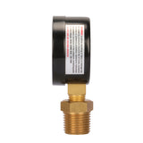 Measureman 2" Well Pump Pressure Gauge, 0-100psi/bar, 1/4"NPT Male with 1/2"NPT Adaptor, 3-2-3% Accuracy