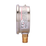 Measureman 2-1/2" Dial Size, Liquid Filled Hydraulic Pressure Gauge, 0-5000psi/kpa, 304 Stainless Steel Case, 1/4"NPT Lower Mount-50pcs