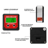 MEASUREMAN Digital Level Box Protractor Angle Finder Gauge Bevel Gage Inclinometer with Aluminium Framework Magnetic Base