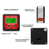 MEASUREMAN Digital Level Protractor Inclinometer Magnetic Level Angle Meter with Hold Function Angle Finder Level Box Angle Measuring Tool