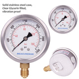 MEASUREMAN Portable Excavator Hydraulic Pressure Test Coupling Kit, Including 6 Test Couplings, 3 Pressure Gauges, 2 Test Hoses for Excavator Construction Machinery