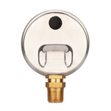 Measureman 1-1/2" Dial Size, Glycerin Filled Fuel Pressure Gauge, 304 Stainless Steel case, 0-15Psi, -3-2-3%, 1/8"NPT Lower Mount