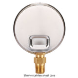 MEASUREMAN 2-1/2" Dial Size, Glycerin Filled Plumbing Pressure Gauge, 0-100psi, Stainless Steel Case, 1/4"NPT Lower Mount