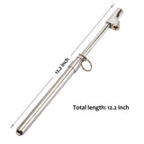 MEASUREMAN Heavy Duty Dual Head Truck Tire Gauge, Solid Brass Body, Aluminum Slide, with Hook, Range 10-150psi  5pieces