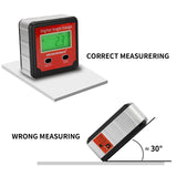 MEASUREMAN Digital Level Box Protractor Angle Finder Gauge Bevel Gage Inclinometer with Aluminium Framework Magnetic Base