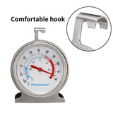 MEASUREMAN Refrigerator Thermometer 70mm Dial Size, Heavy Duty 304 Stainless Steel Case and Fringe, with Hook, -20-80F/C, 2.5% Accuracy