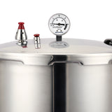 Measureman Stainless Steel Pressure Cooker Gauge, Pressure Canner Gauge, Steam Pressure Gauge, 2" Dial, Lower Mount, Including Gasket, Washer and Nut