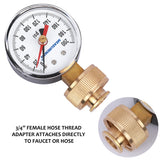 Measureman 2" Water Pressure Test Gauge, 3/4" Female Hose Thread, 0-200 psi/kpa with Maximum Pressure Memory 50pieces