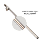 MEASUREMAN Heavy Duty Dual Head Truck Tire Gauge, Solid Brass Body, Aluminum Slide, with Hook, Range 10-150psi  5pieces