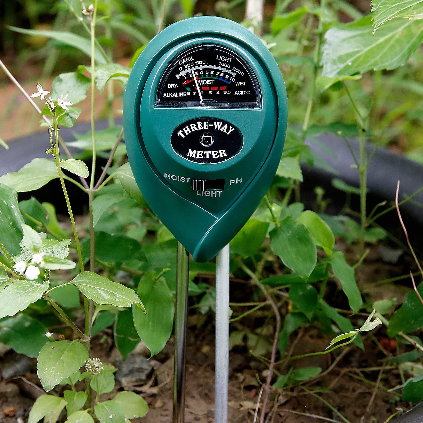 indoor plant soil tester MEASUREMAN 3-in-1 Soil Tester with Moisture/Light/pH Test for Plants, – Measureman Direct