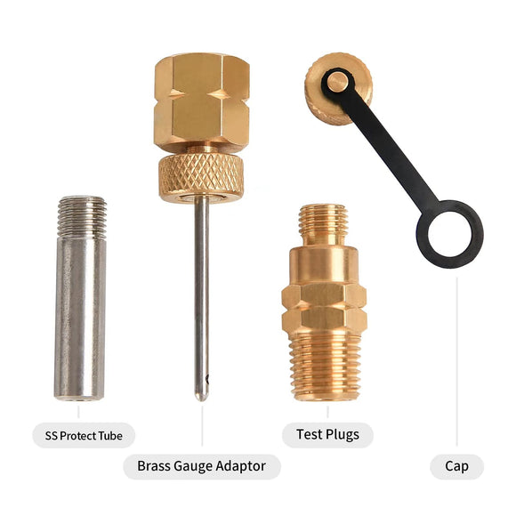 MEASUREMAN Brass Gauge Adaptor 1/4BSP Female，2-1/2 OAL x 1-2/5