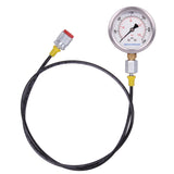 MEASUREMAN Portable Excavator Hydraulic Pressure Test Coupling Kit, Including 6 Test Couplings, 3 Pressure Gauges, 2 Test Hoses for Excavator Construction Machinery