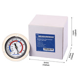 Measureman Vapor Capillary Flanged Panel Mount Refrigeration Thermometer, 2" Dial, 48" Capillary, -40-65 deg F/-40-20 deg C, Re-Calibration Available"