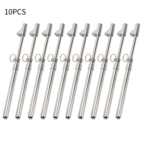 MEASUREMAN Heavy Duty Dual Head Truck Tire Gauge, Solid Brass Body, Aluminum Slide, with Hook, Range 10-150psi  10pieces