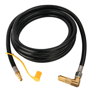 Roastove Propane Elbow Adapter with Extension Hose, 12FT Hose with Elbow Fitting, Propane Quick Connector Hose RV  to Gas Grill
