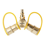 Roastove 1/4"RV Propane Quick Connect Y Splitter Adapter, Propane Tank 2 Way Splitter, Propane Hose Quick Connector