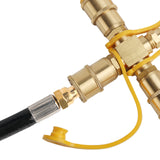 Roastove 1/4"RV Propane Quick Connect Y Splitter Adapter, Propane Tank 3 Way Splitter, Propane Hose Quick Connector