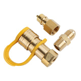 Roastove 3/8 Inch Natural Gas Quick Connect Fittings, LP Gas Propane Hose Quick Disconnect Kit, Gas Grill Quick Connector Adapter kit
