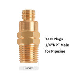 MEASUREMAN Brass Gauge Adaptor 1/4BSP Female，2-1/2 OAL x 1-2/5" x 1/8" Probe with Stainless Steel Sheath，Pressure Gauge Fitting kit